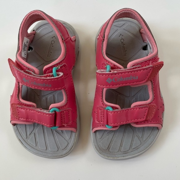 Columbia Little Kids' Pink Coral Techsun Vent Quick-Drying Sandals Size 8 - Picture 2 of 8